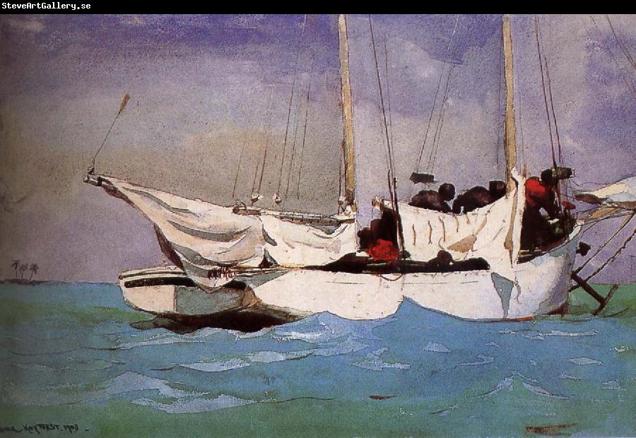 Winslow Homer Anchor ready to berthing